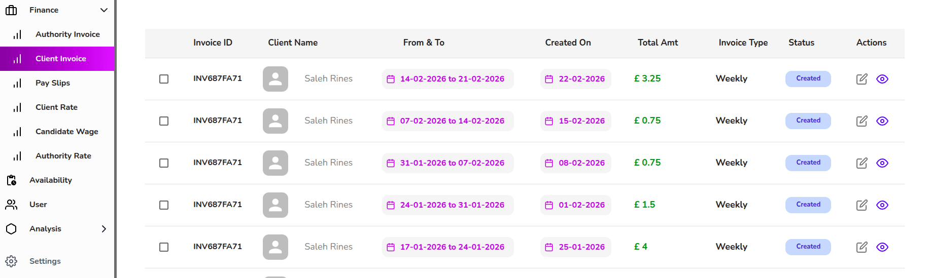 Web App Dashboard